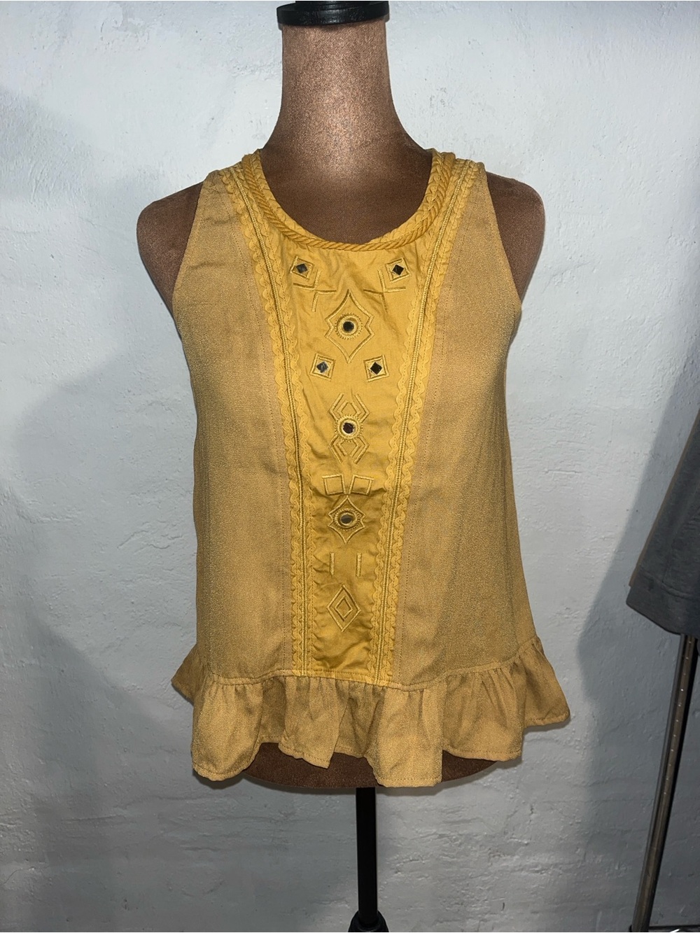 Xhilaration Gold Bohemian Tank Top